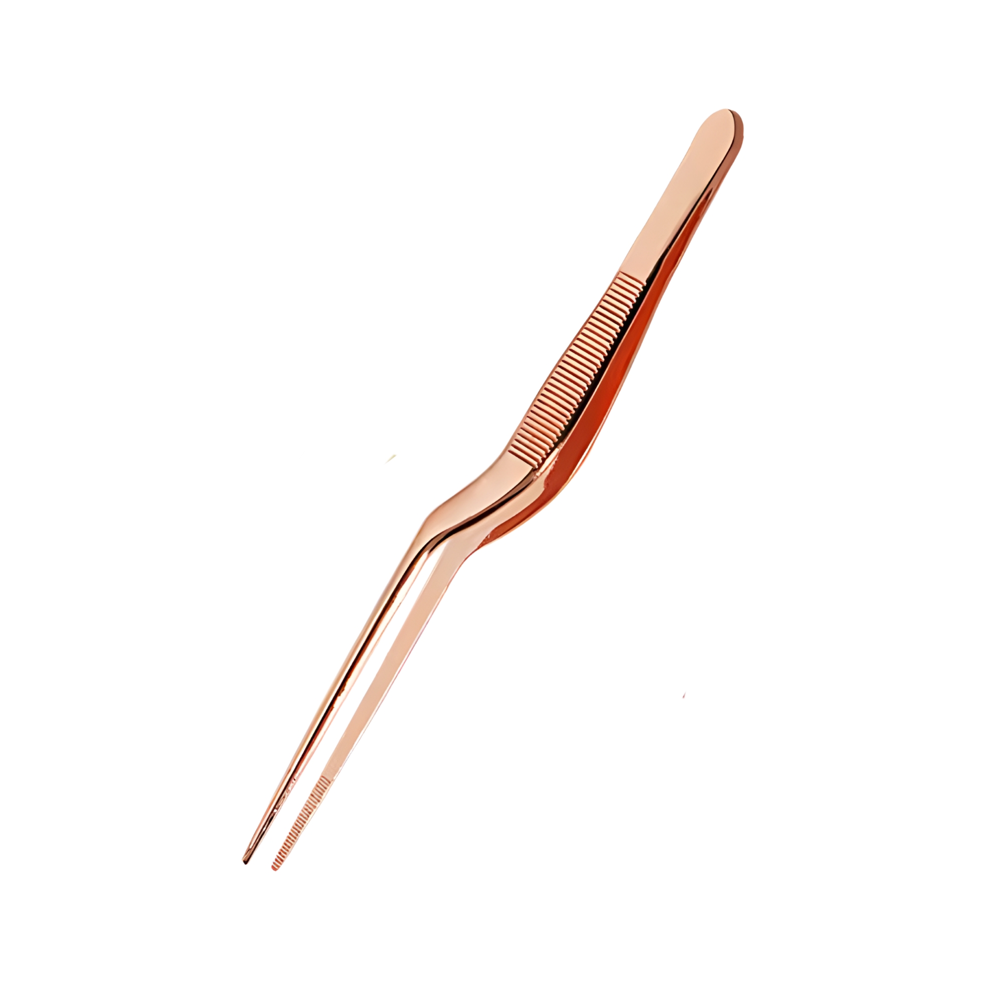 Rose Gold Offset Precision Tweezers | Professional Detailing Tool