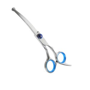 Professional Ball-Tip Safety Grooming Shears | Curved Stainless Steel