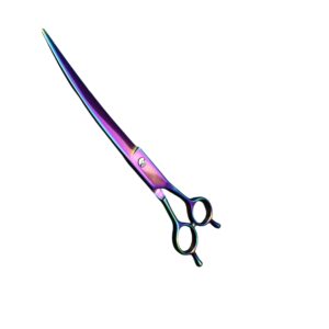 Pro-Series Curved Grooming Shears | Matte Black, Gold & Spectrum Finish