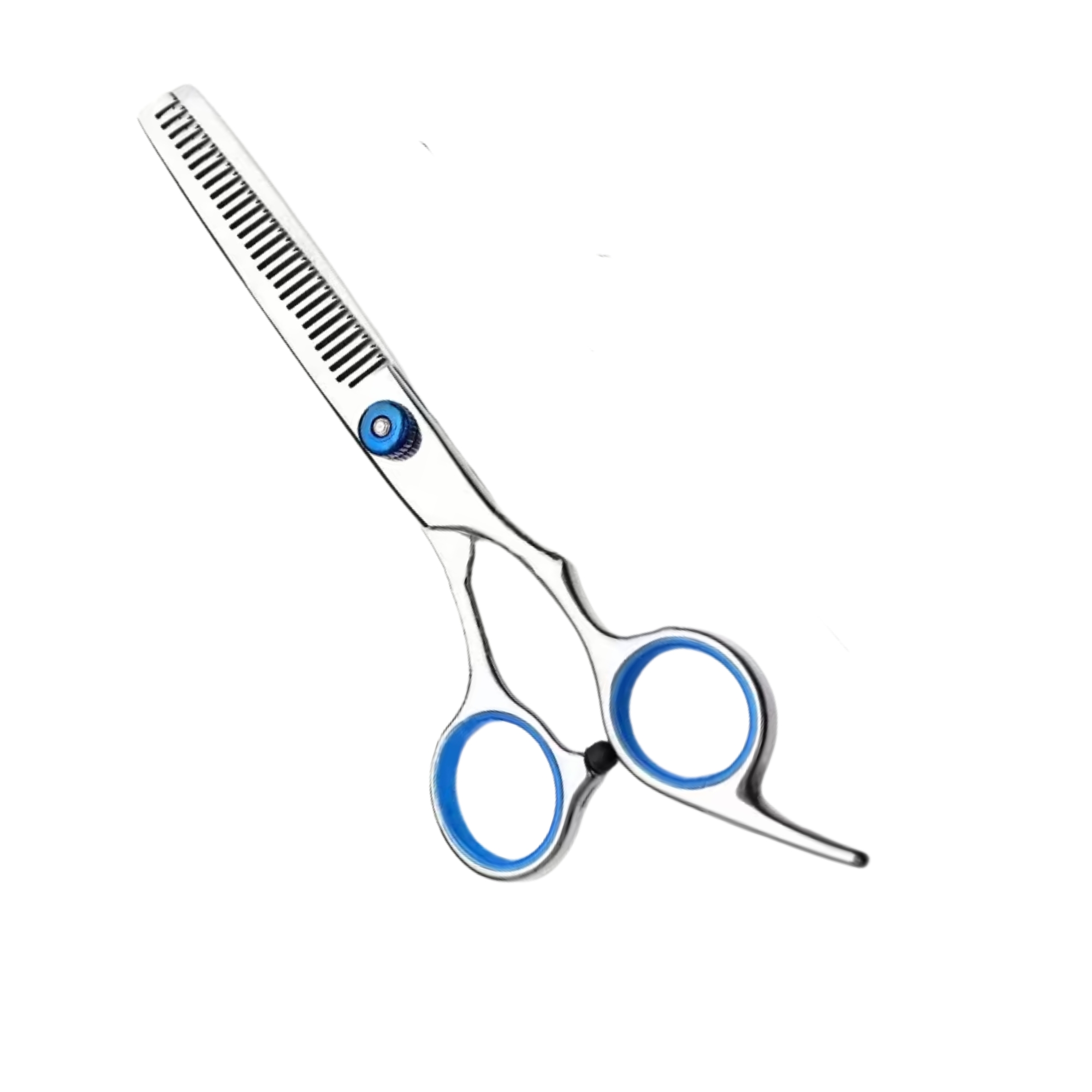 Professional Blue-Accent Thinning Shears | 30-Teeth Texturizing Scissor