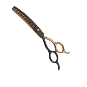 Elite Stealth Black & Gold Thinning Shears | Professional 30-Teeth Texturizer