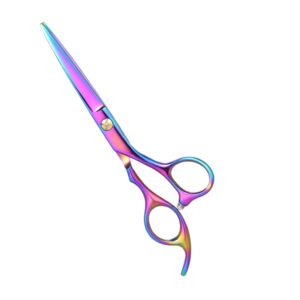 Professional Rainbow Titanium Hair Shears | Multi-Color Barber Scissors