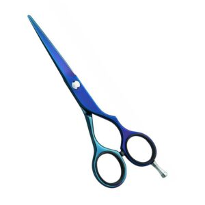 Blue Titanium Professional Hair Shears | Deep Sea Cobalt Barber Scissors