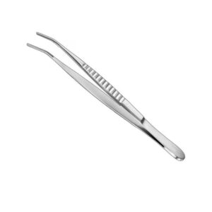 Professional Angled Dressing Forceps | Model 299 Wide-Notch Grip