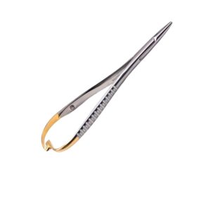 Castroviejo Micro Needle Holder | Gold Handle Surgical Steel