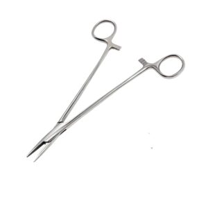 Castroviejo Micro Needle Holder Curved | TC Gold Handle Model 322