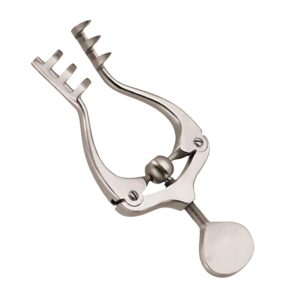 Jansen Mastoid Retractor - 3x3 Blunt/Sharp Prongs Self-Retaining