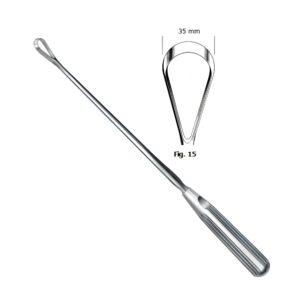 Bumm Uterine Curette - 35mm Sharp Large Loop