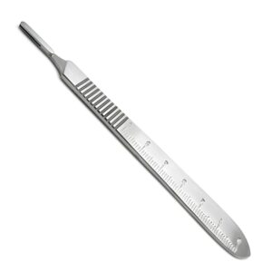 Scalpel Blade Handle No. 3 with Integrated Graduation Scale - Surgical Stainless Steel