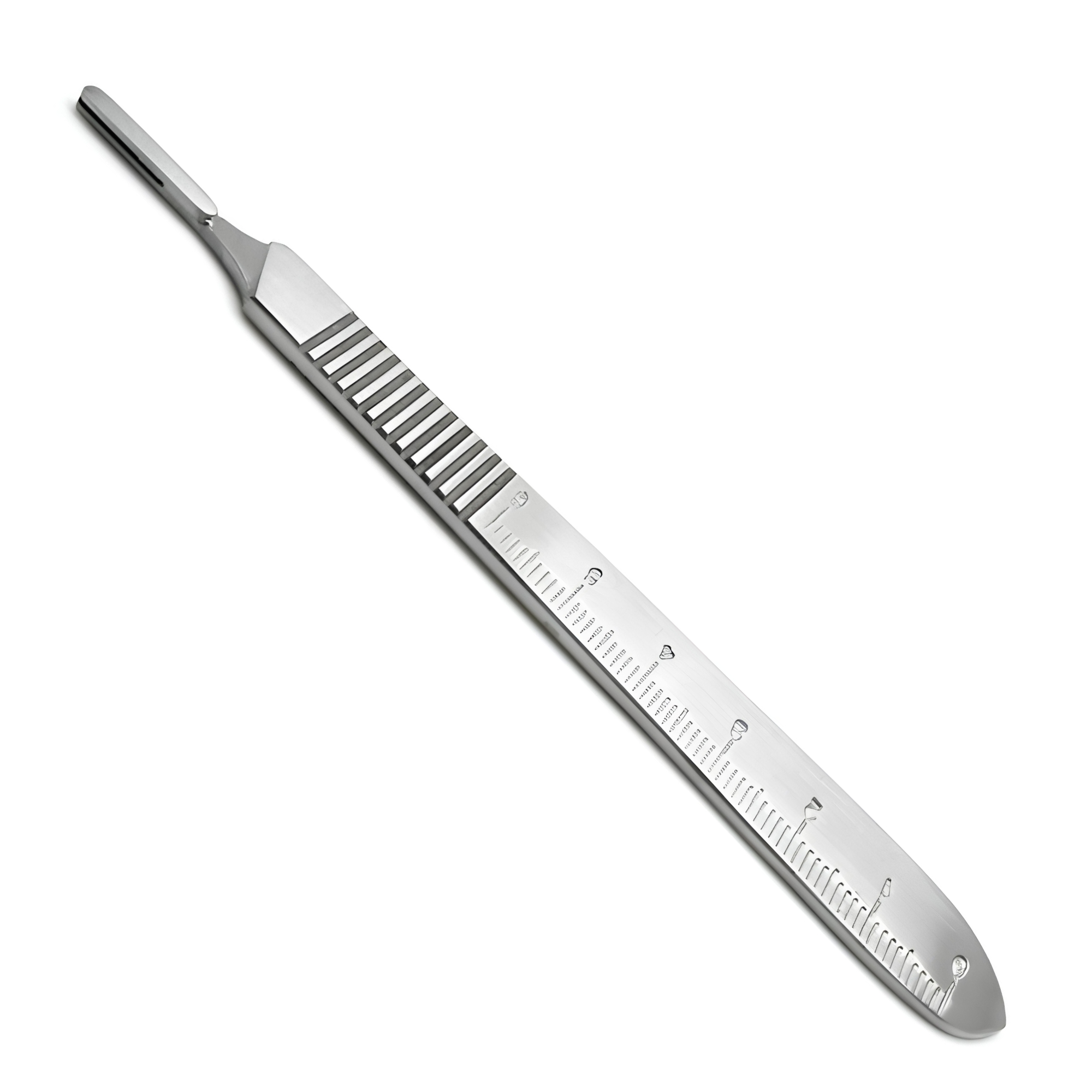 Scalpel Blade Handle No. 3 with Integrated Graduation Scale - Surgical Stainless Steel