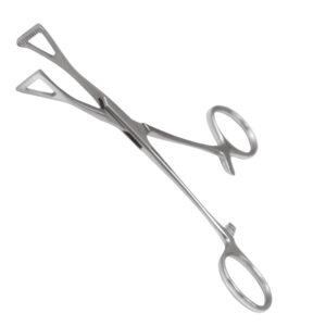 Pennington Tissue Grasping Forceps – 6" Stainless Steel Fenestrated Clamp